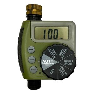 Orbit 62056 Single Outlet Digital Hose Faucet Timer Green Grey Programmable